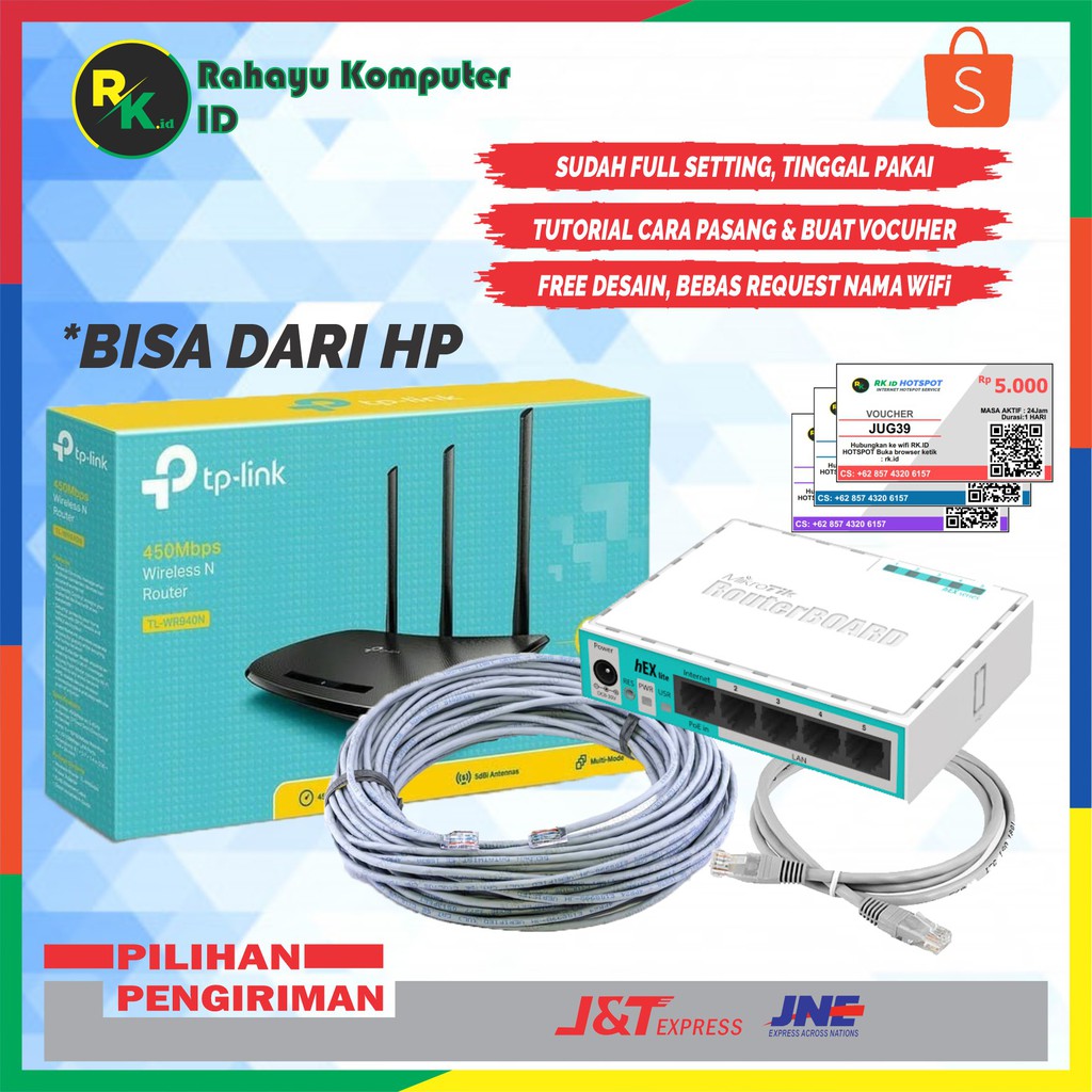 Alat Usaha Wifi Sistem Billing Voucher Full Setting Langsung Pakai