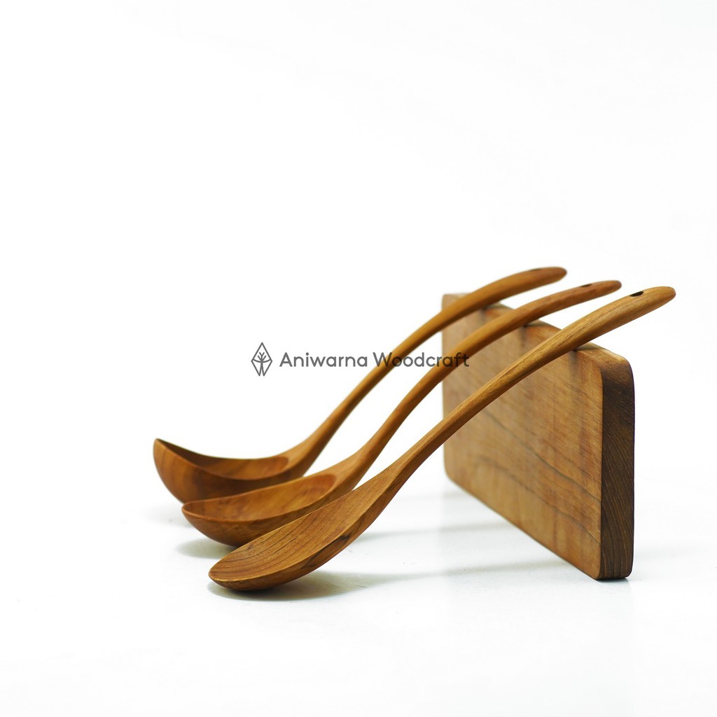 Irus / Sendok Sayur Kayu Jati 3 Varian