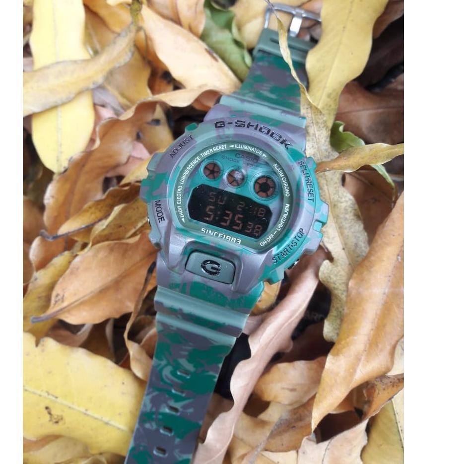 Bagus Banget.. NEW ARMY  DW 6900 GSHOCK CASIO JAM TANGAN PRIA LORENG ARMY KEREN