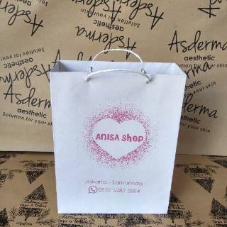 Paperbag Tas Kertas  Putih Dengan Sablon  Desain Custom 