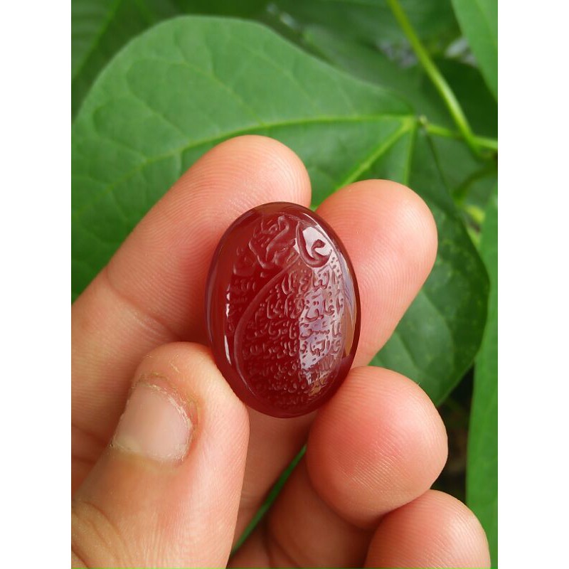 Akik Yaman Ahmar ukiran Shalawat Fatih