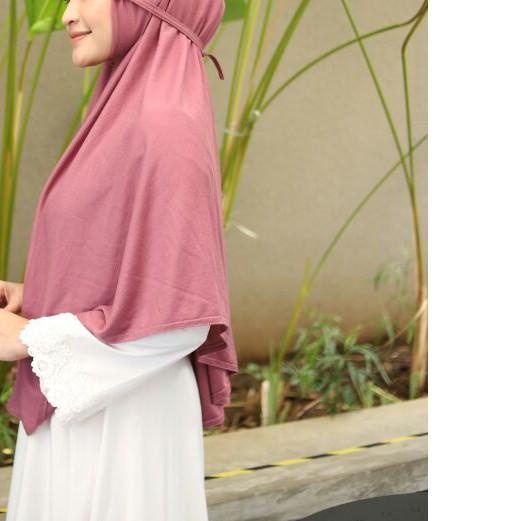 ☻ hijab instan bergo aisyah size xxl bahan kaos ➼