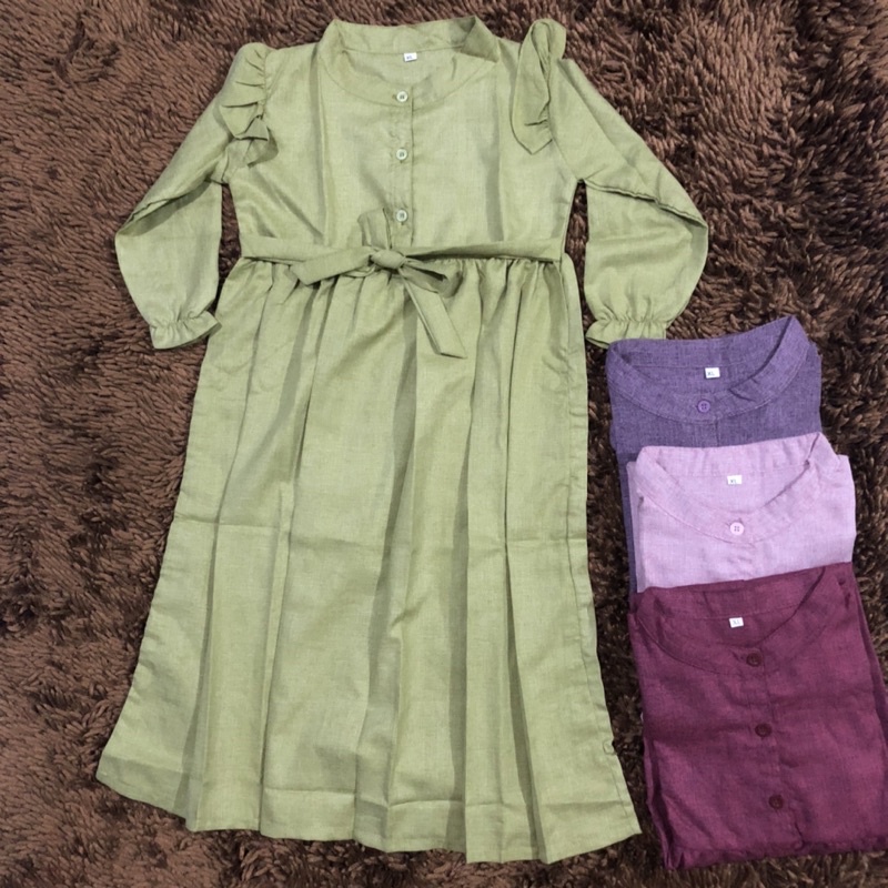 gamis anak bahan bagus usia 2.3.4.5.6.7.8.9 tahun levis lebaran jeans setelan import anak