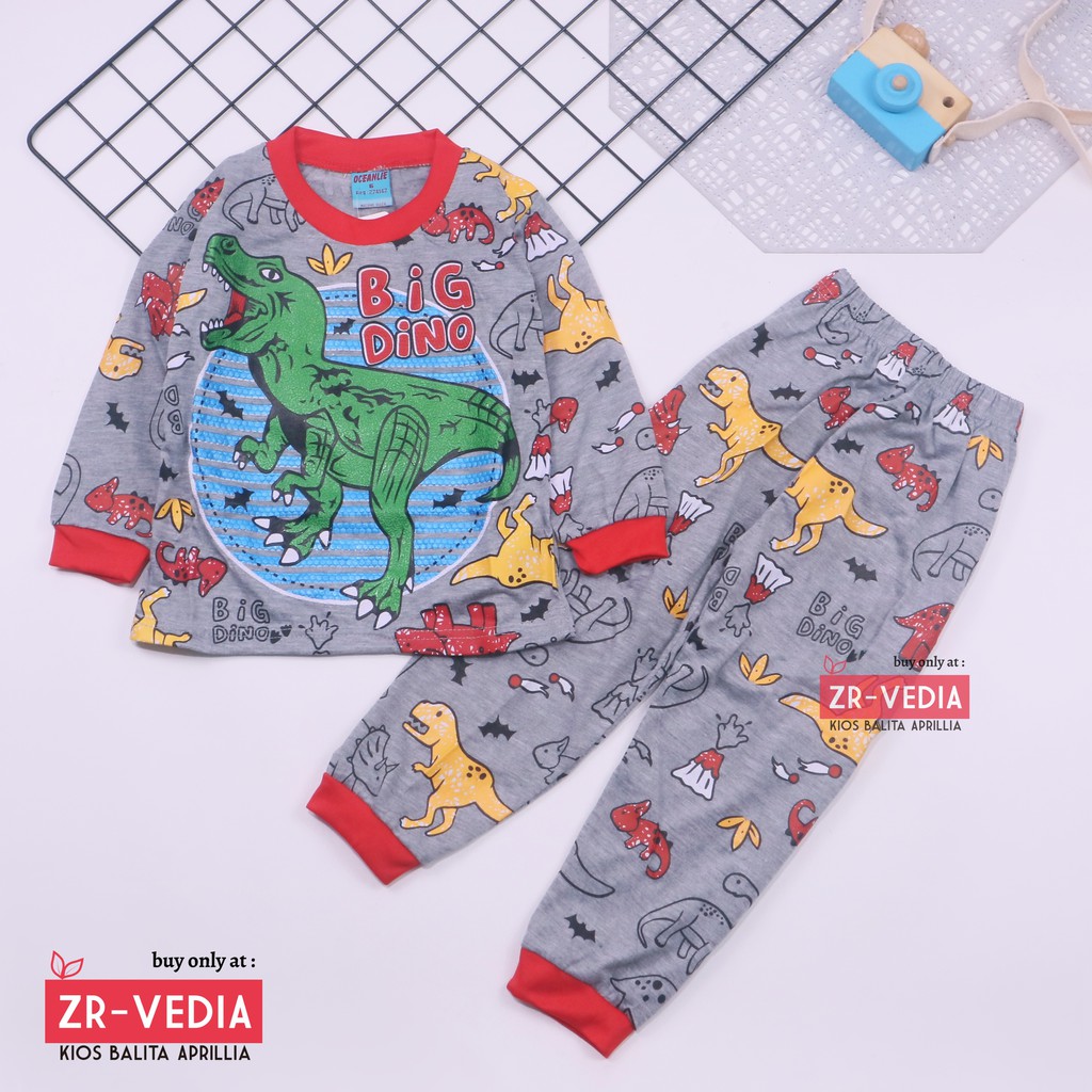 Setelan Marvell uk 7-8 Tahun / Bahan Kaos Anak Celana Panjang Baju Laki Cowok Baju Tidur Piyama Kaos