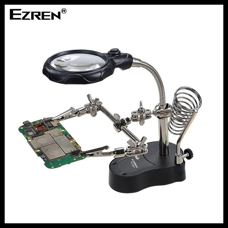 

EZREN TE-801 KACA PEMBESAR PENJEPIT PCB + LAMPU HOLDER 3.5X 12X AAA KODE 576