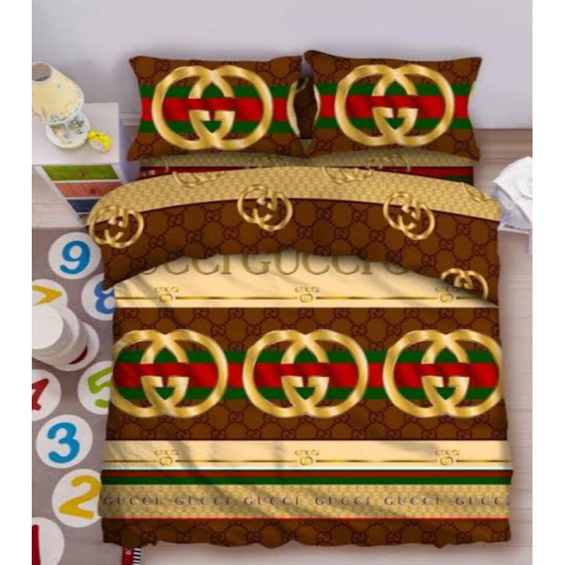 Sarung bantal guling/motif/bunga/gucci