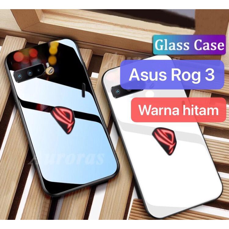 Hard Case ASUS ROG 3 Glass Miror Casing Cover Silikon Handphone