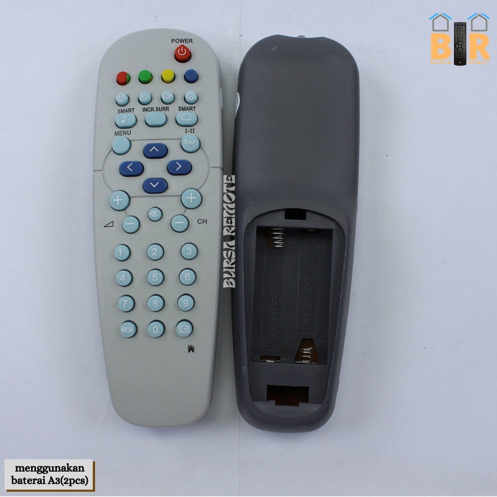 Remot / Remote TV Tabung Philips Putih pendek