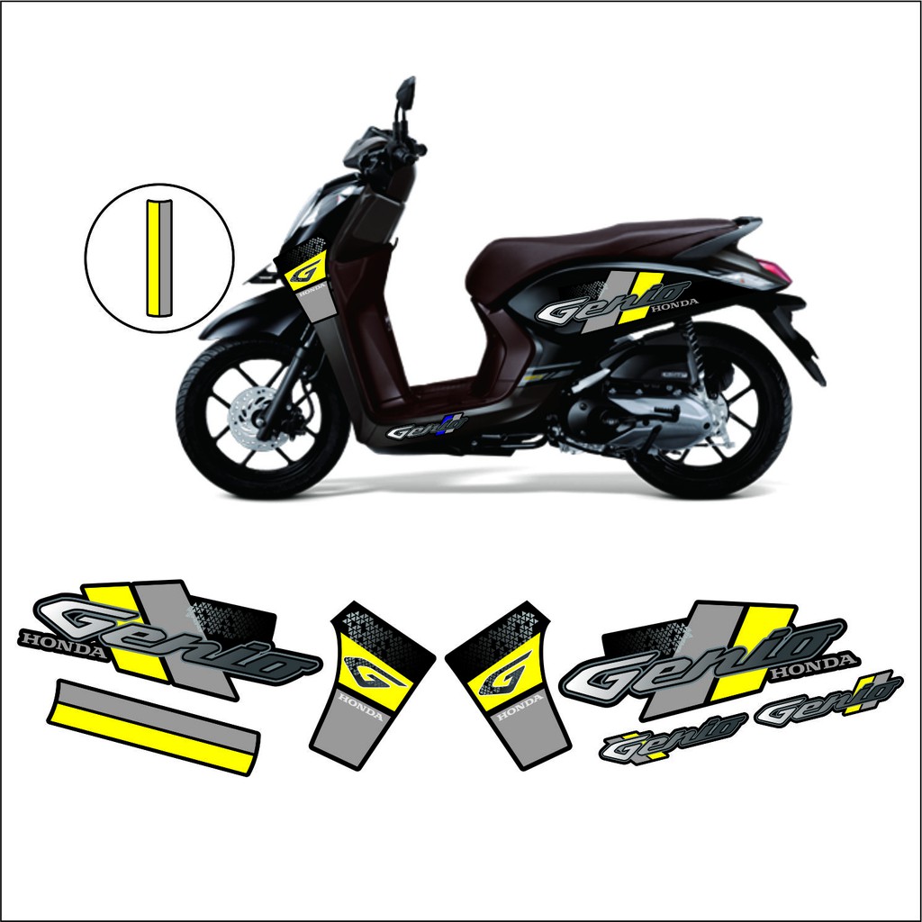 STRIPING MOTOR HONDA GENIO STICKER VARIASI CUSTOM ART