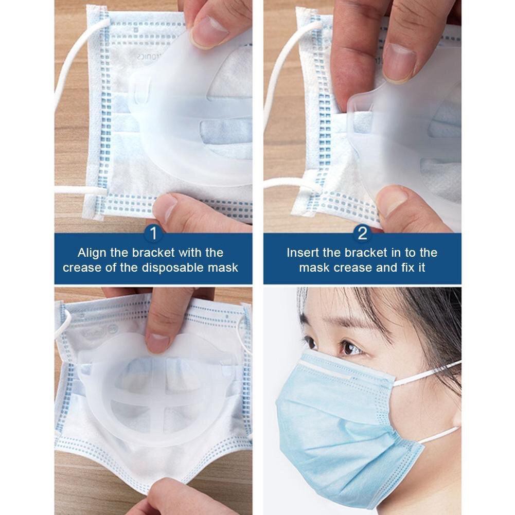 ASK.id Penyangga Masker 3D silikon Bracket Nyaman Nafas Dengan Lem Reusable