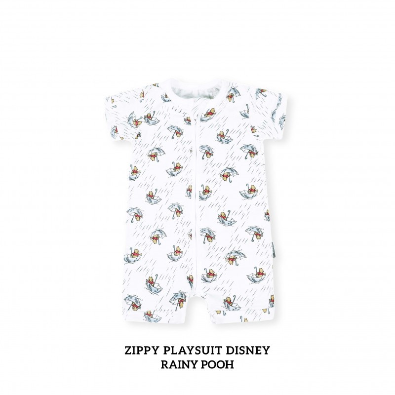 Baju Jumper Jumpsuit Bayi /Pakaian Romper Anak 6 Bulan - 3 Tahun Pakaian Tidur Bayi Palmerhaus Zippy Playsuit Rainy Pooh