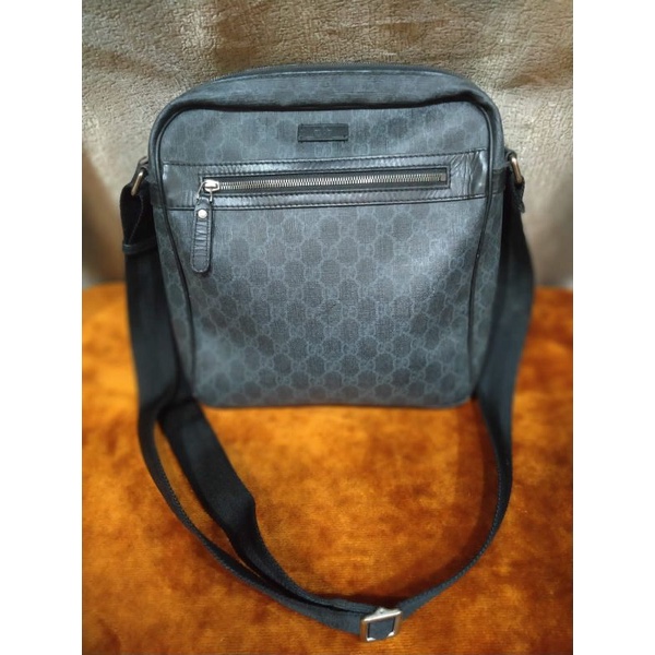 tas pria seken slingbag selempang gucci kulit second branded bag leather preloved