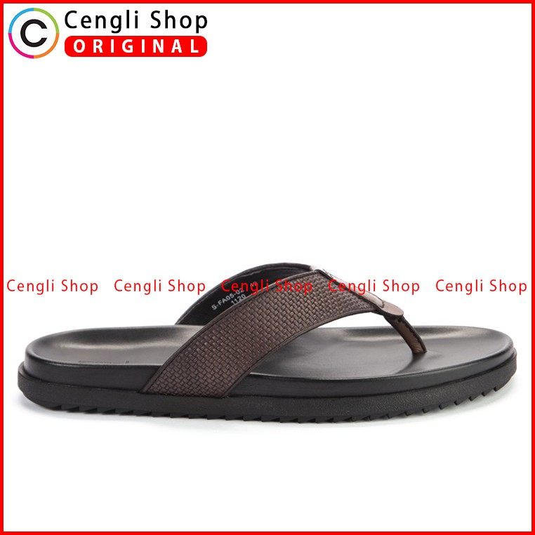 ANDREW SANDAL JEPIT PRIA TERBARU ORIGINAL CASUAL KULIT COKLAT ANM10