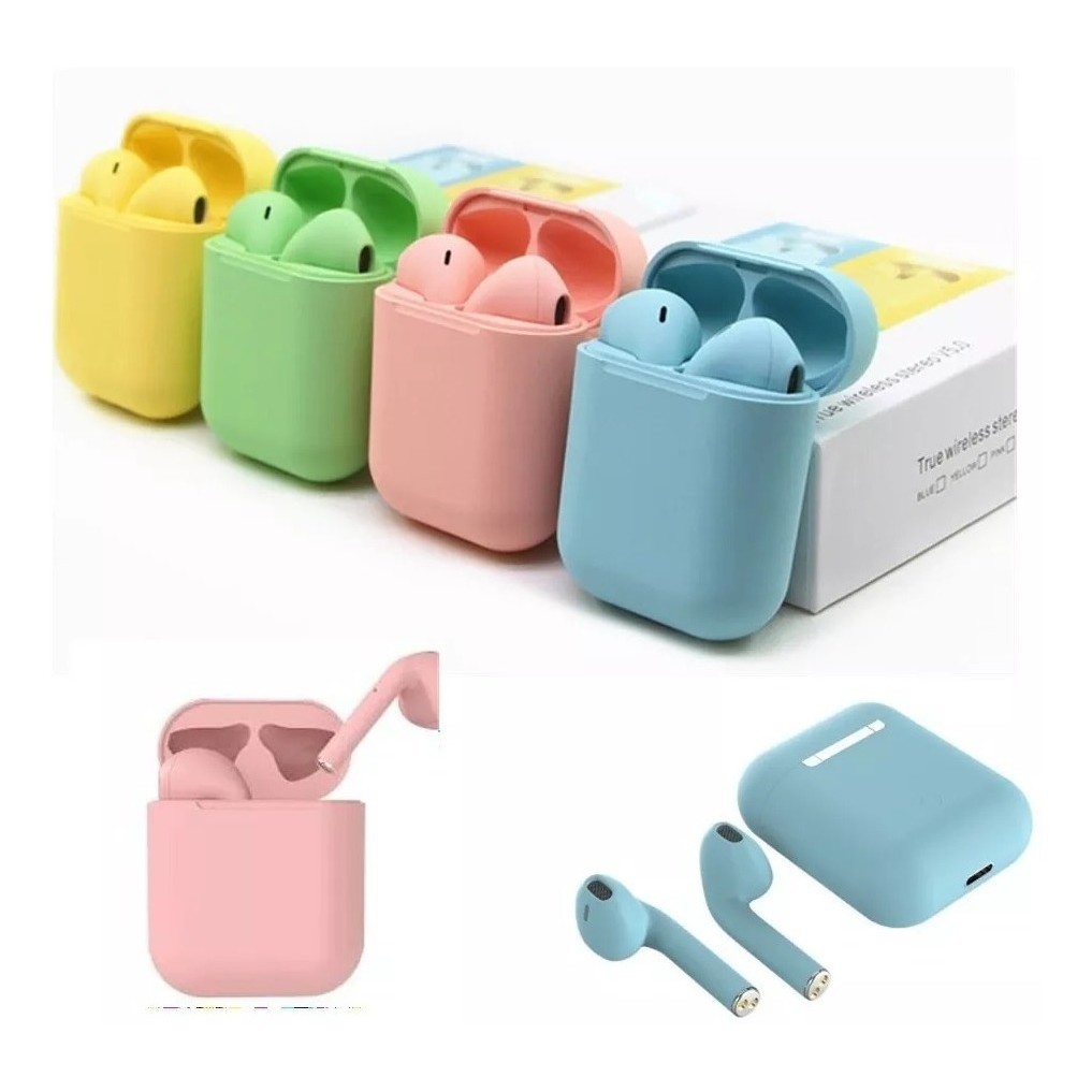 【Ready stock】Headset  Bluetooth i12 earphone  bluetooth 5.0  Wireless android / ios Macaron