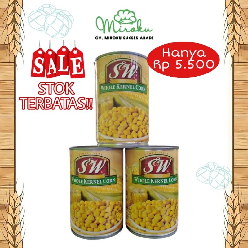 

S&W Whole Kernel Corn 410 Gr