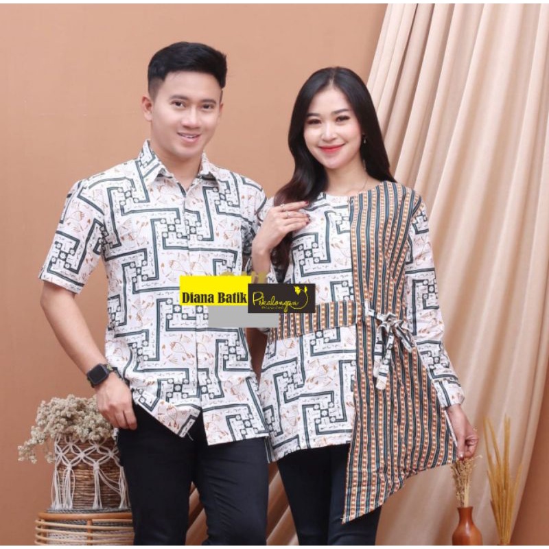 Coupel Atasan Batik Pria Dan Wanita TERBARU M,L, XL