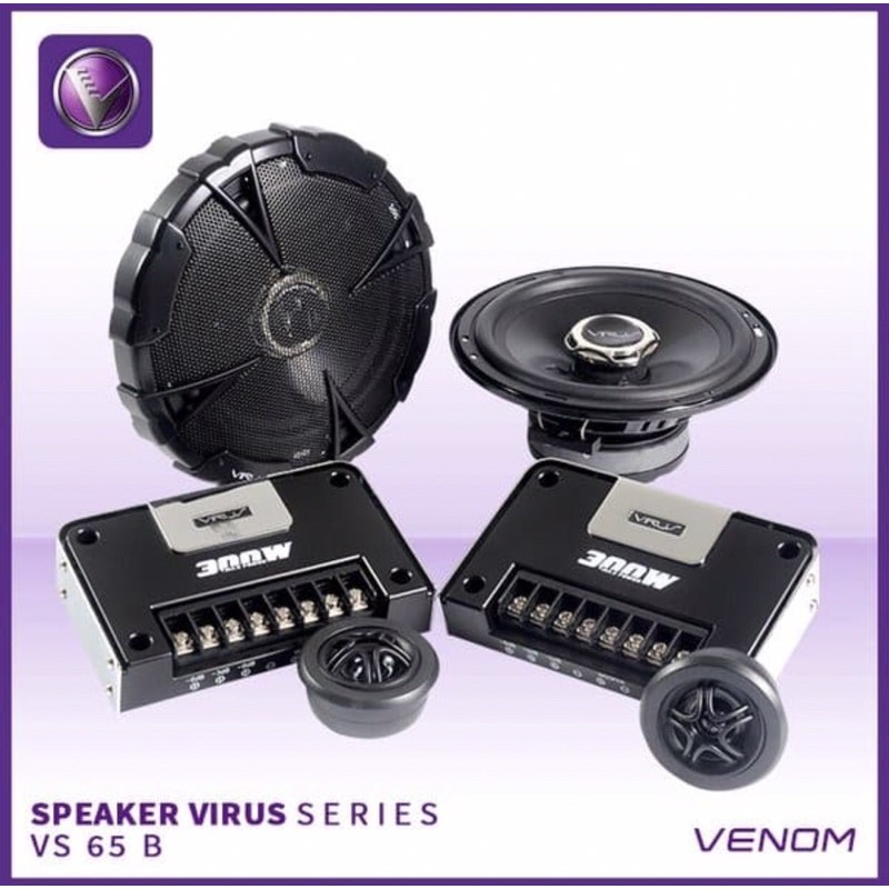 HOT PROMO!!! Speaker Splite Venom Type VIRUS VS65B - Bonus Ring Kayu