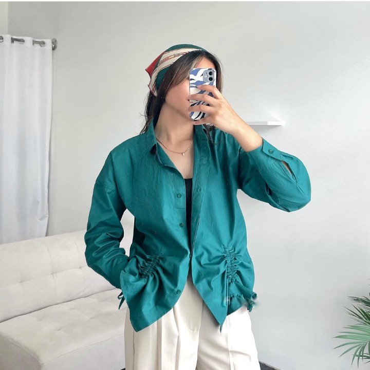 RX Fashion - SYIRIL SERIL TOP BLOUSE KEMEJA WANITA SERUT XXL / KEMEJA OVERSIZE NICAN / RYCIE SHIRT / KEMEJA SERUT VIRAL ATASAN BAJU WANITA - NN