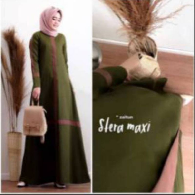 Stera maxi dress fashion muslim remaja wanita