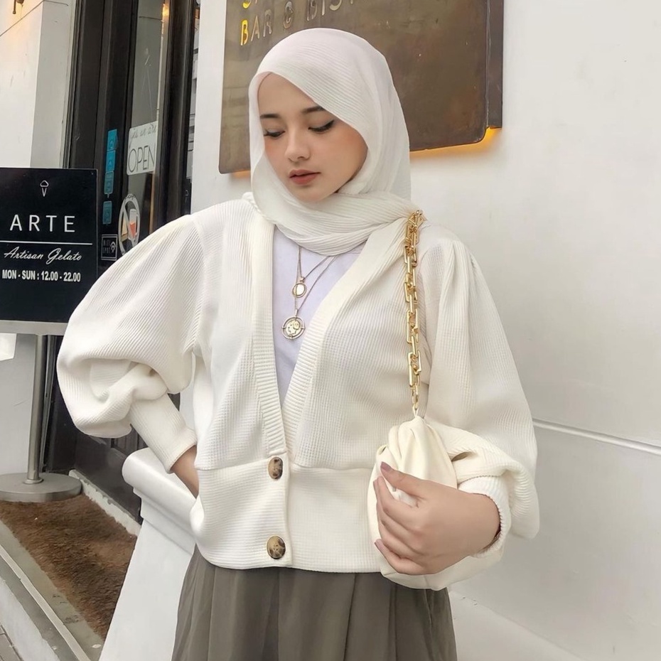 OUTER RAJUT BUTTON OVERSIZE CARDIGAN