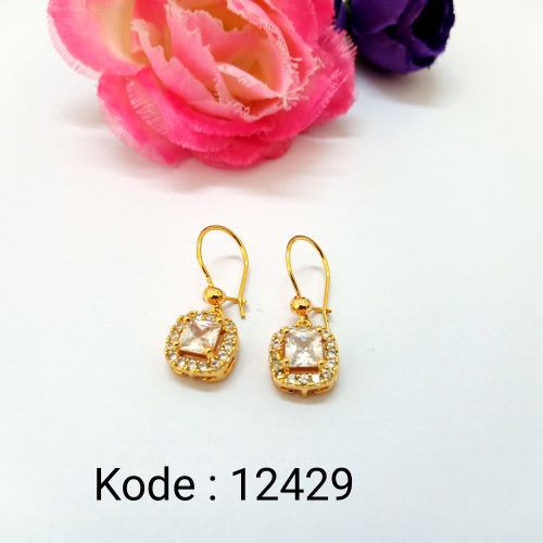[BAYAR DITEMPAT] P 12429 Anting Jurai Lapis Emas Pusat Xuping Jakarta