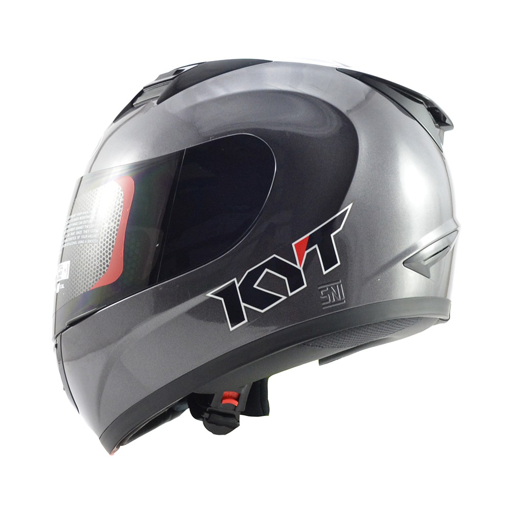 Helm KYT R10 Full Face Polos Solid Grey Ukuran M | Shopee Indonesia