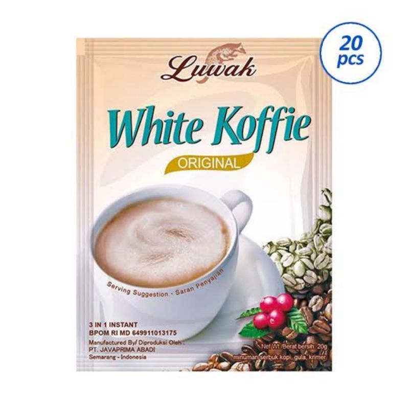 

KOPI LUWAK WHITE KOFFIE 10PCS (SATU GANTUNG)