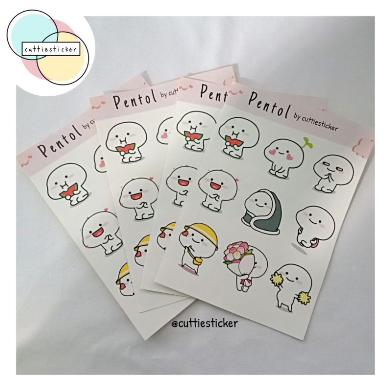 

Sticker Sheet Pentol Lucu | Sticker Kiss Cut | Sticker Cute | Sticker Studygram | Cuttiesticker