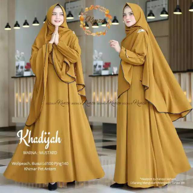 TERMURAH - Khadijah Syari KV / Gamis / Baju Wanita / Baju Muslim