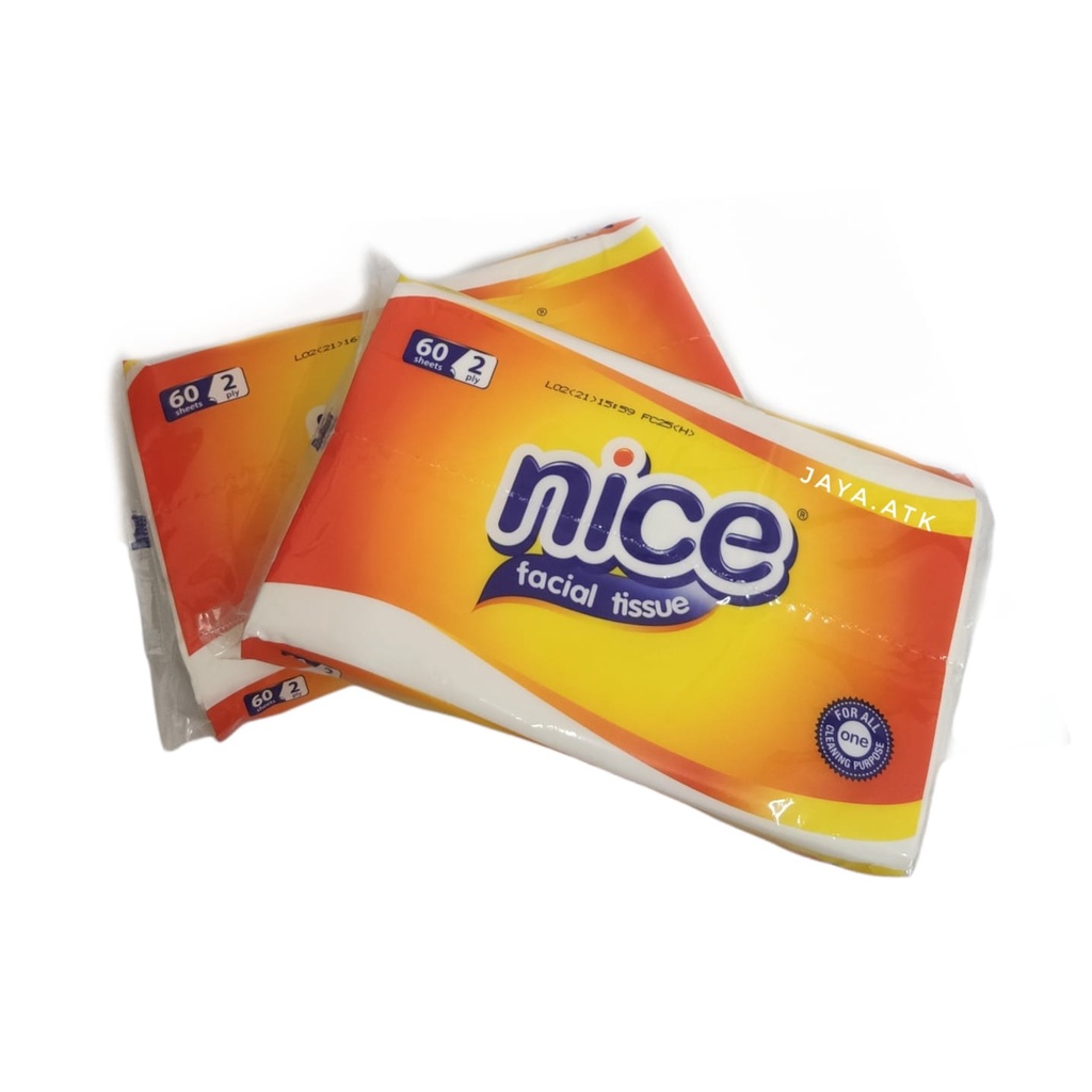 TISU WAJAH NICE FACIAL TISSUE TRAVEL PACK 60 LEMBAR 2 PLY