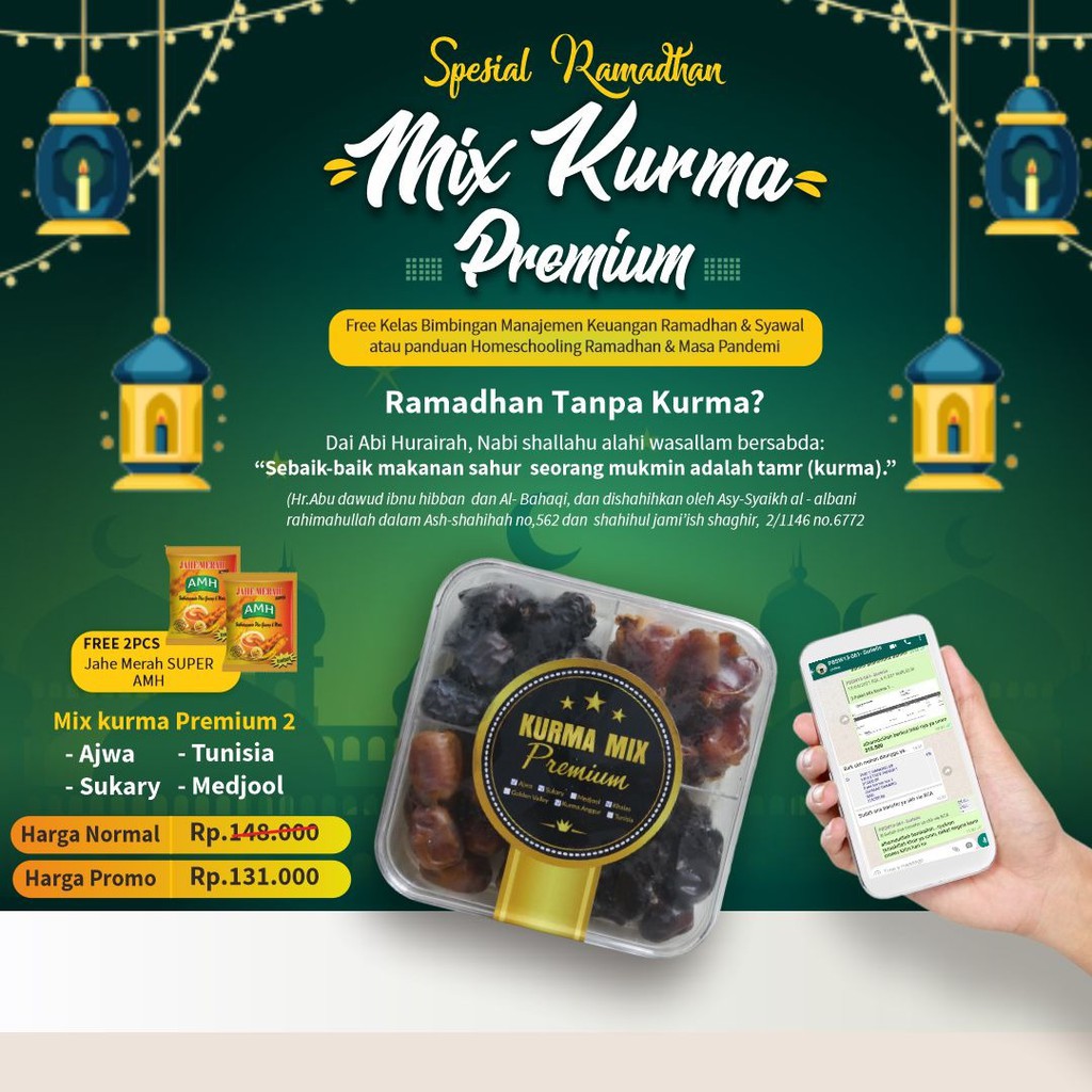 

[PAKET MIX]Kurma Sukari Kurma Ajwa Kurma Tunisia Kurma Medjool Kurma Premium Kemasan 500 Gram