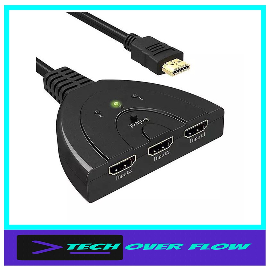 hdmi splitter 3 port full1080 /  hdmi switcher / hdmi splitter / Tech Over Flow