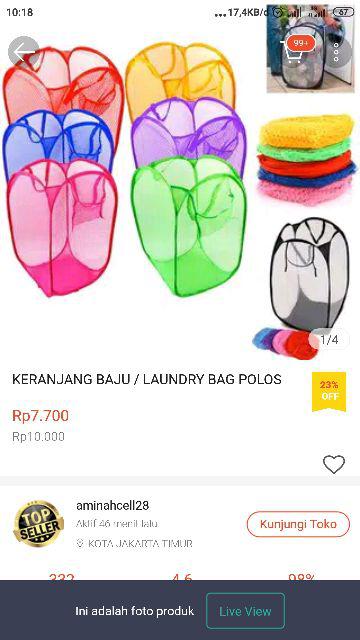 Keranjang Baju / Laundry Bag Polos