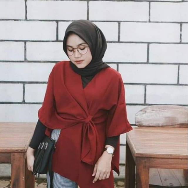 Baju Atasan Irish Outer Cardigan Moscrepe