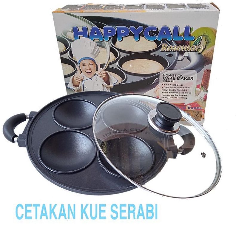 Cetakan Kue Serabi 4 Lubang Happy Call