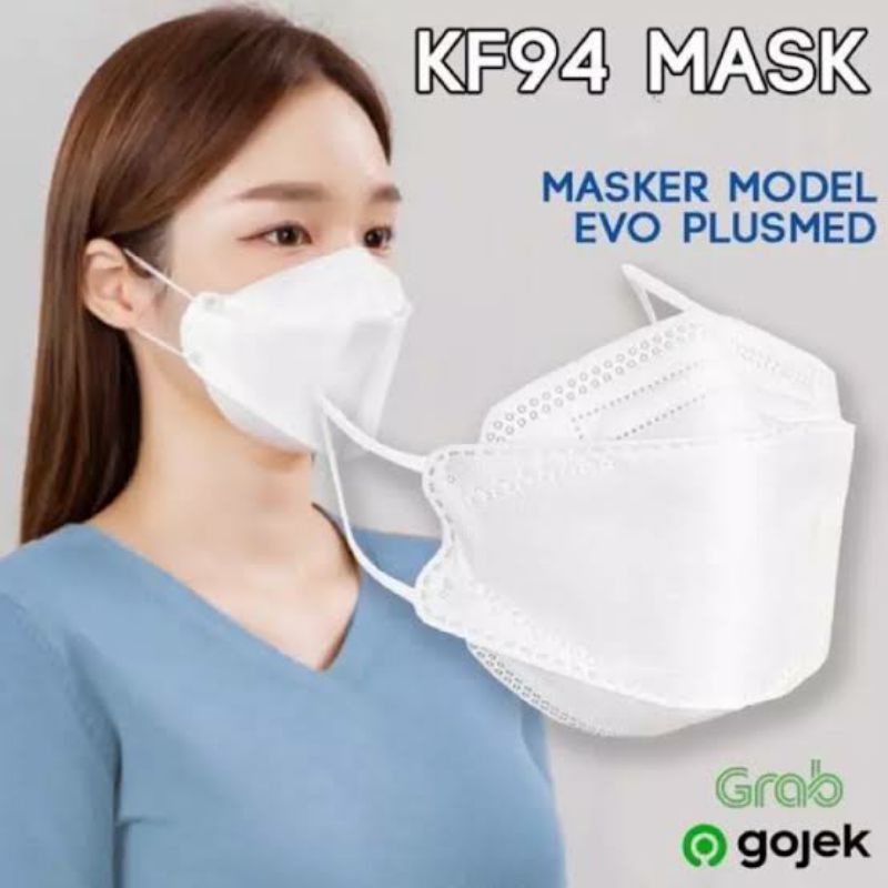 MASKER KF94 PUTIH ABU 4PLY MOUSON ISI 10