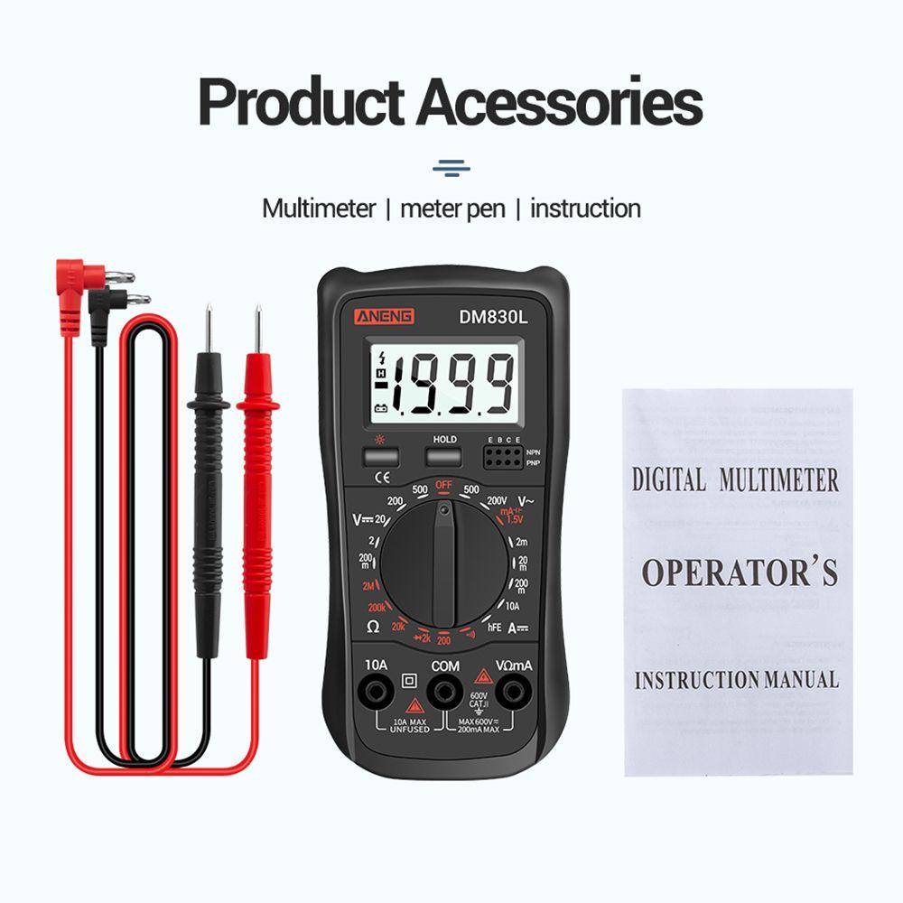 POPULAR Populer Digital Smart Multimeter Presisi Tinggi 1999hitungan Tester Transistor Jarak Otomatis