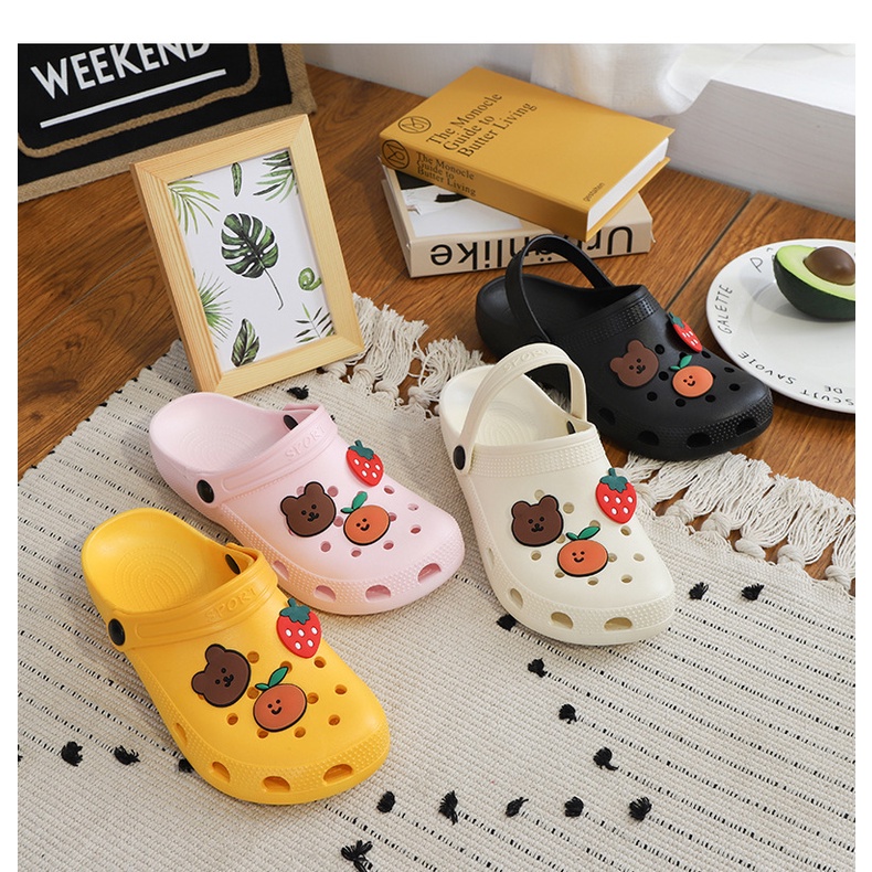 𝗘𝗕𝗦 ✅ SA008 Sandal Slop Ada Boneka Fashion Wanita Import Murah