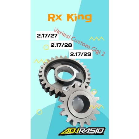 Rasio Rx King Gigi 2 Sepasang - rasio racing gigi 2 rx king - gigi 2 rx 29t