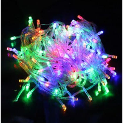 Plug Lampu natal hias multifunction 100 LED 10m twinkle light string