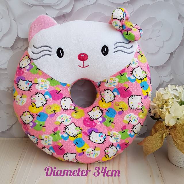 Bantal donnut kitty