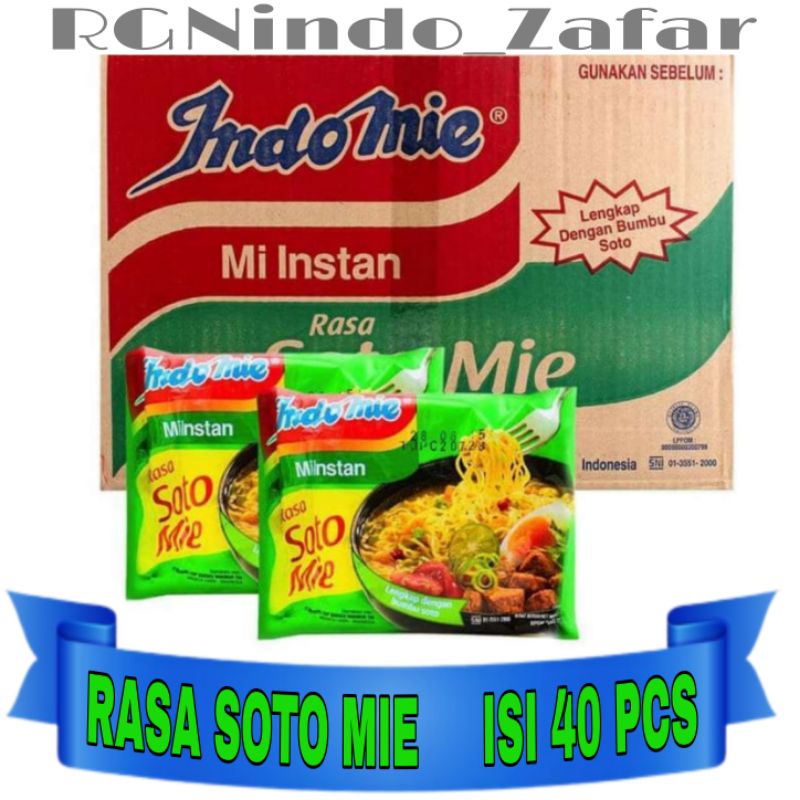 

INDOMIE RASA SOTO MIE 1 DUS ISI 40 PCS / MIE INSTAN 1 DUS