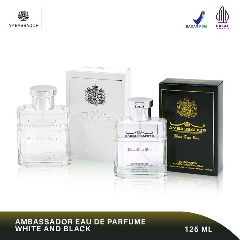 Ambasador Parfum Pria | Black and White 125 ml