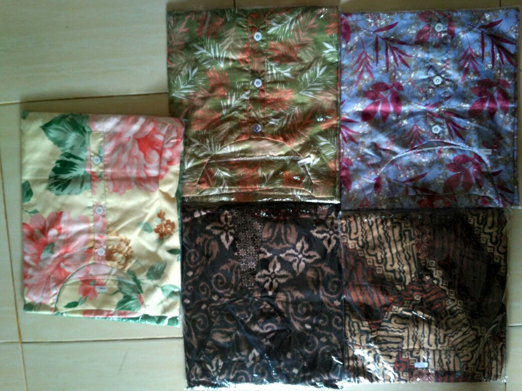 Gamis Batik Modern Murah Katun Halus Kombinasi Truntum, Ori Batik Jatmiko Pekalongan Big Size Jumbo