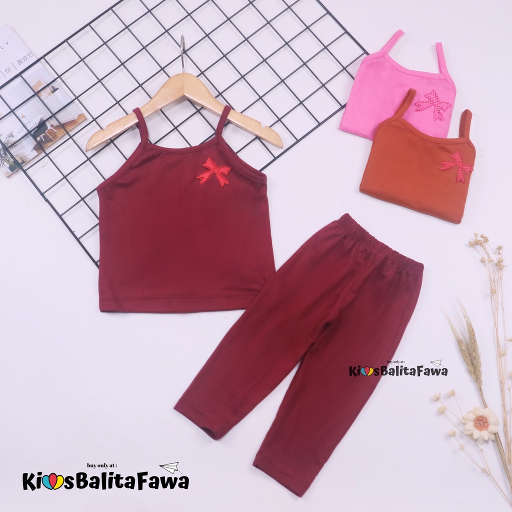 Setelan Violett uk bayi-2 Tahun / Baju Baby Anak Perempuan Kaos Tanktop Celana Panjang Legging Polos