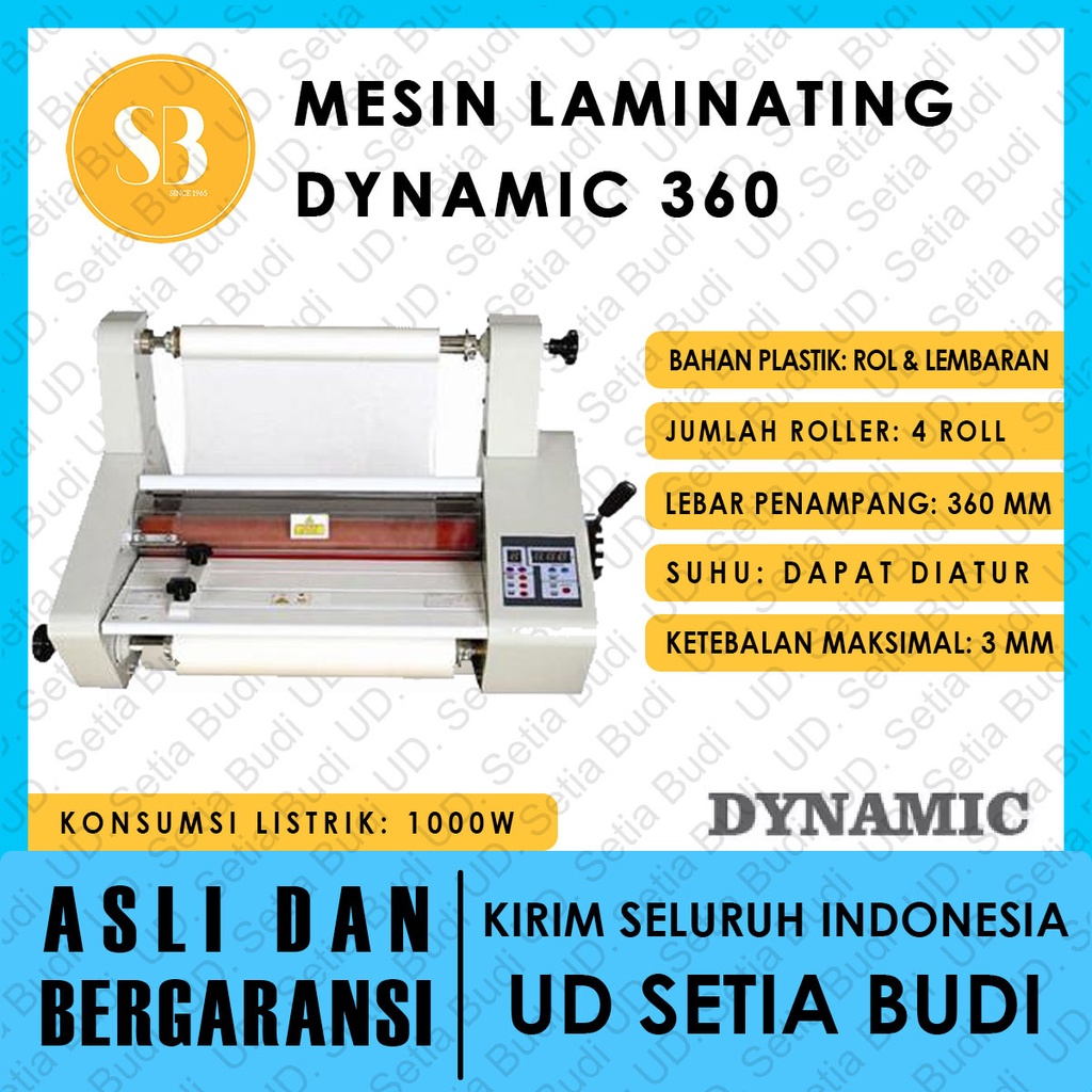 Mesin Laminating Dynamic 360 Roll Asli dan Bergaransi