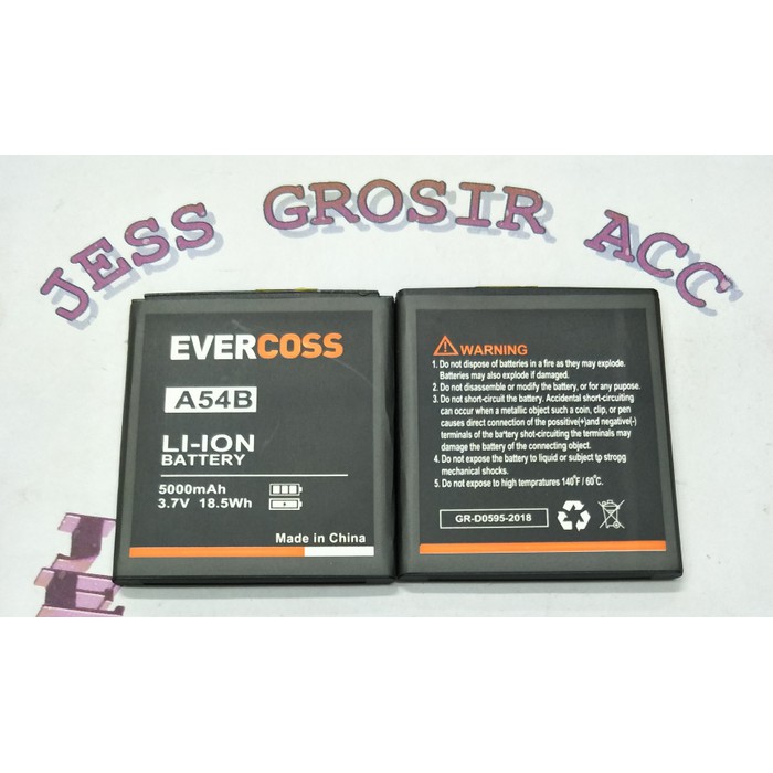 Baterai Battery Batre Evercross Evercoss Cross A54B A54C Double Power - Hitam