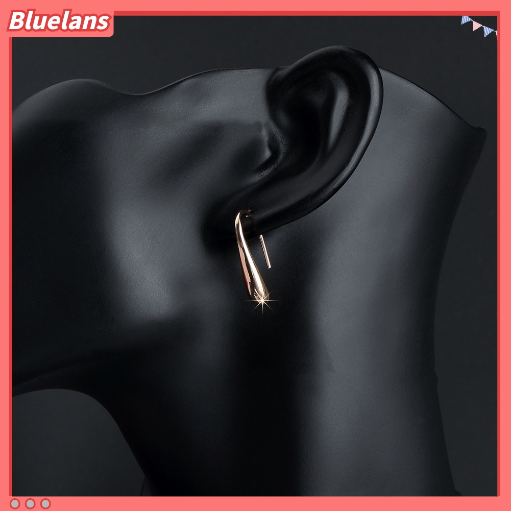 Anting Kait Bentuk Water Drop Bahan Alloy Untuk Wanita