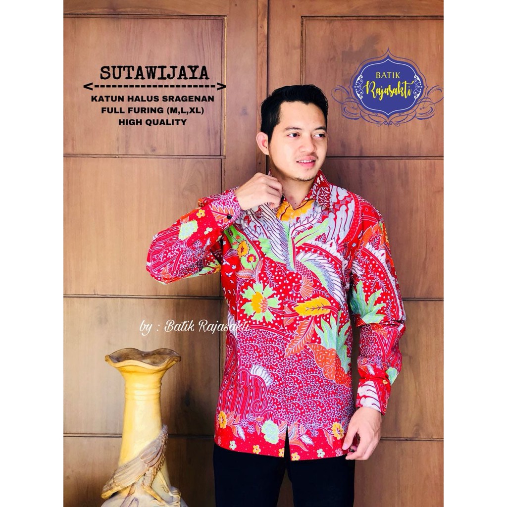 SUTAWIJAYA RAJASAKTI KEMEJA BATIK SOLO PRIA LENGAN PANJANG LAPIS FURING ATASAN BATIK PREMIUM MODERN KATUN HALUS BAHUWIRYA  BANAMITRA BANAMITRA PUTIH BANGSAWAN BAYU PUTRA BERLIAN BIRU BHARATAYUDA BIMASENA BIRENDRA BIRU INDAH BRAHMAKERTA BRAHMAKERTA MERAH B