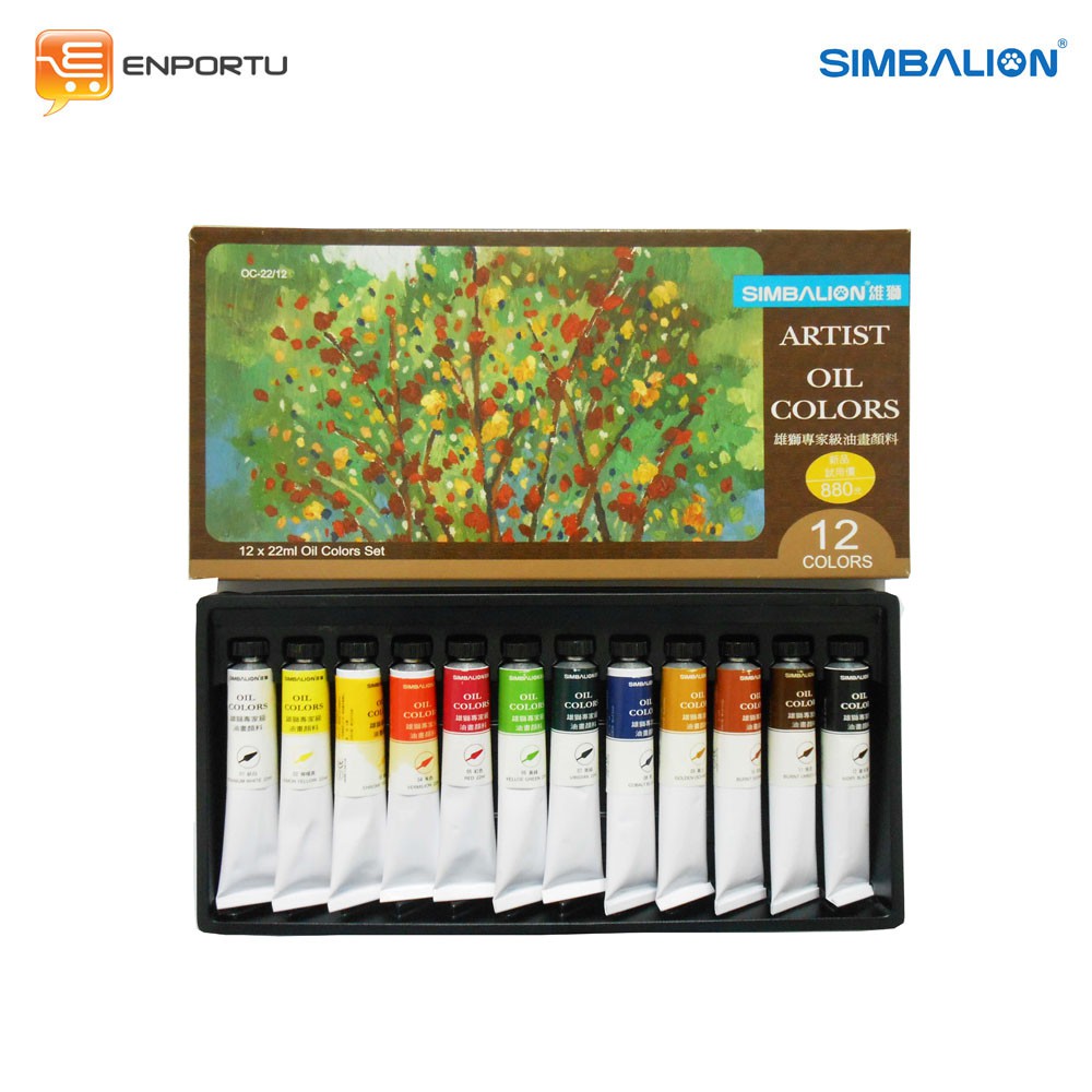 

Simbalion Set Oil Color 22 ML - 12 Warna CAT MINYAK OC 22/12